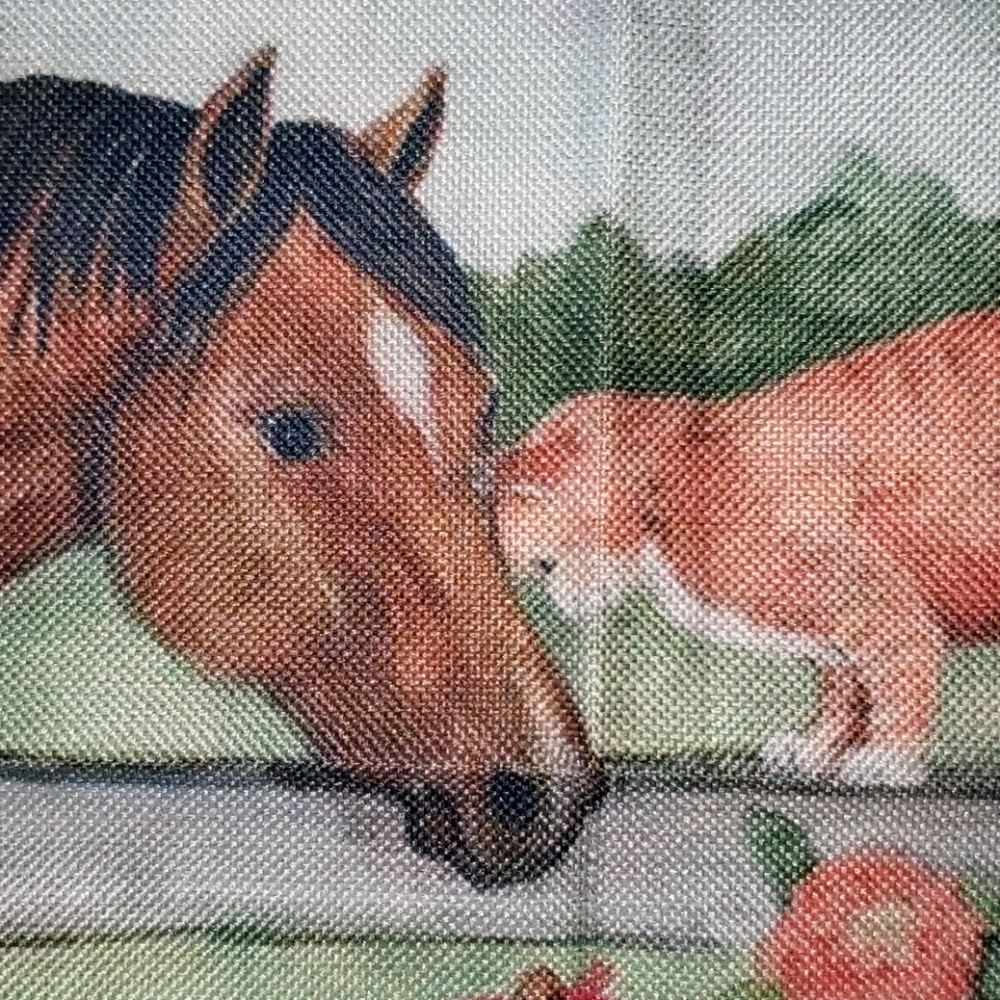 Horse Pillow Cover. Cat Pillow Cover. Farm Ranch - Picture 3 of 12